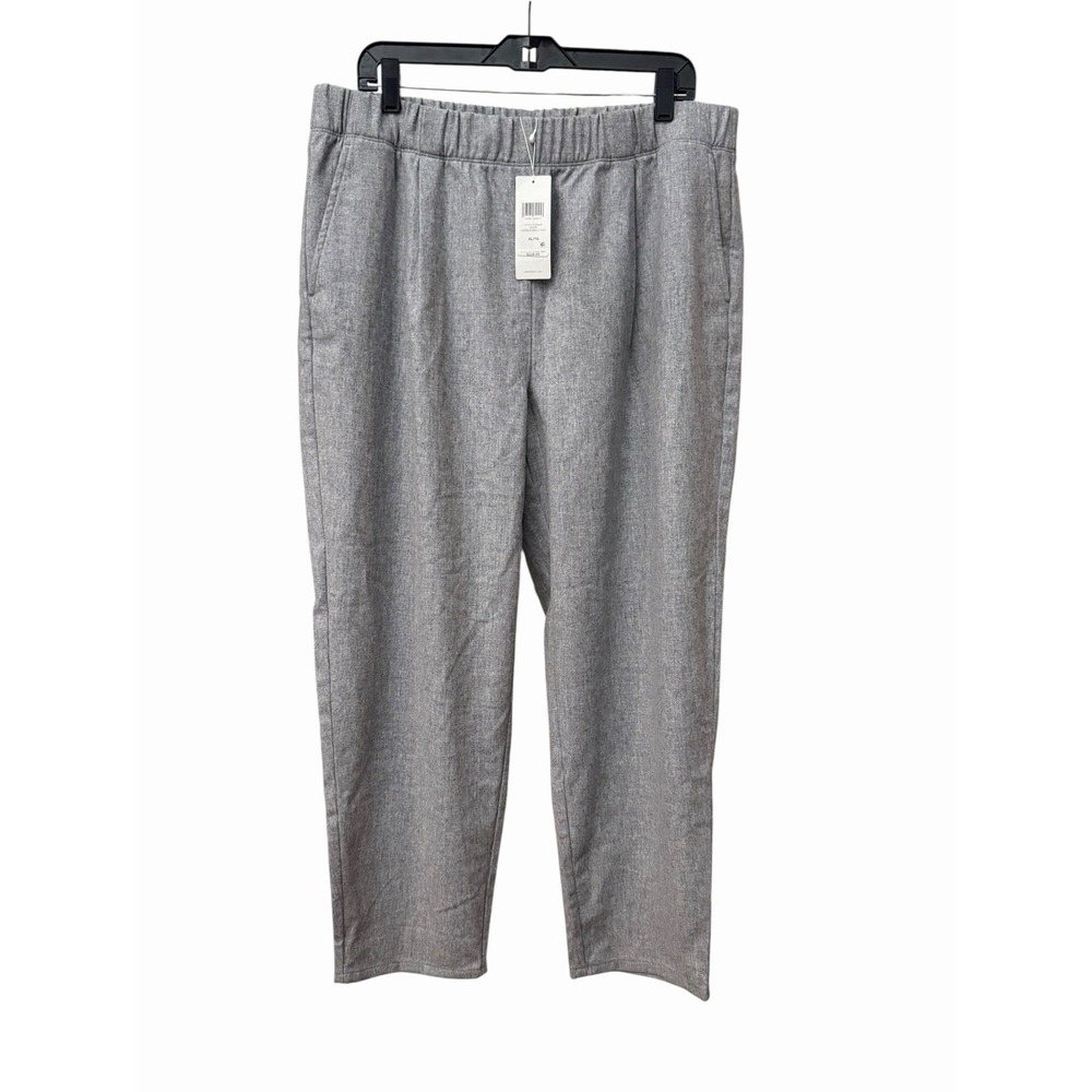 Eileen Fisher Pants Sz XL 100% Wool Knit Grey Moon Tapered Ankle NEW READ #D10-1